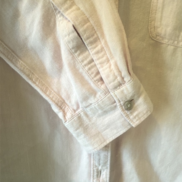 EDDIE BAUER Women Light Pink Button Down Shirt Med Classic Lightweight Viscose - Picture 4 of 5